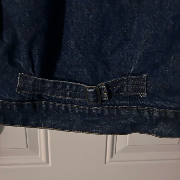 Ralph Lauren Blue Denim Jacket with Brown Collar - Picture 7 of 9